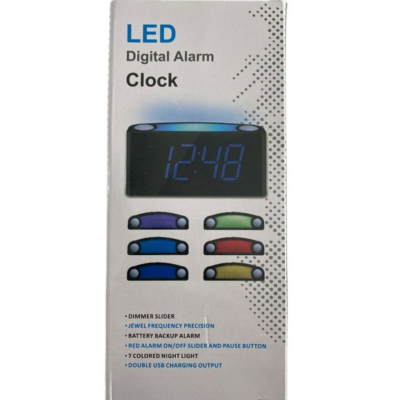 Multicolored LED Digital Alarm Clock - Picture 1 of 3